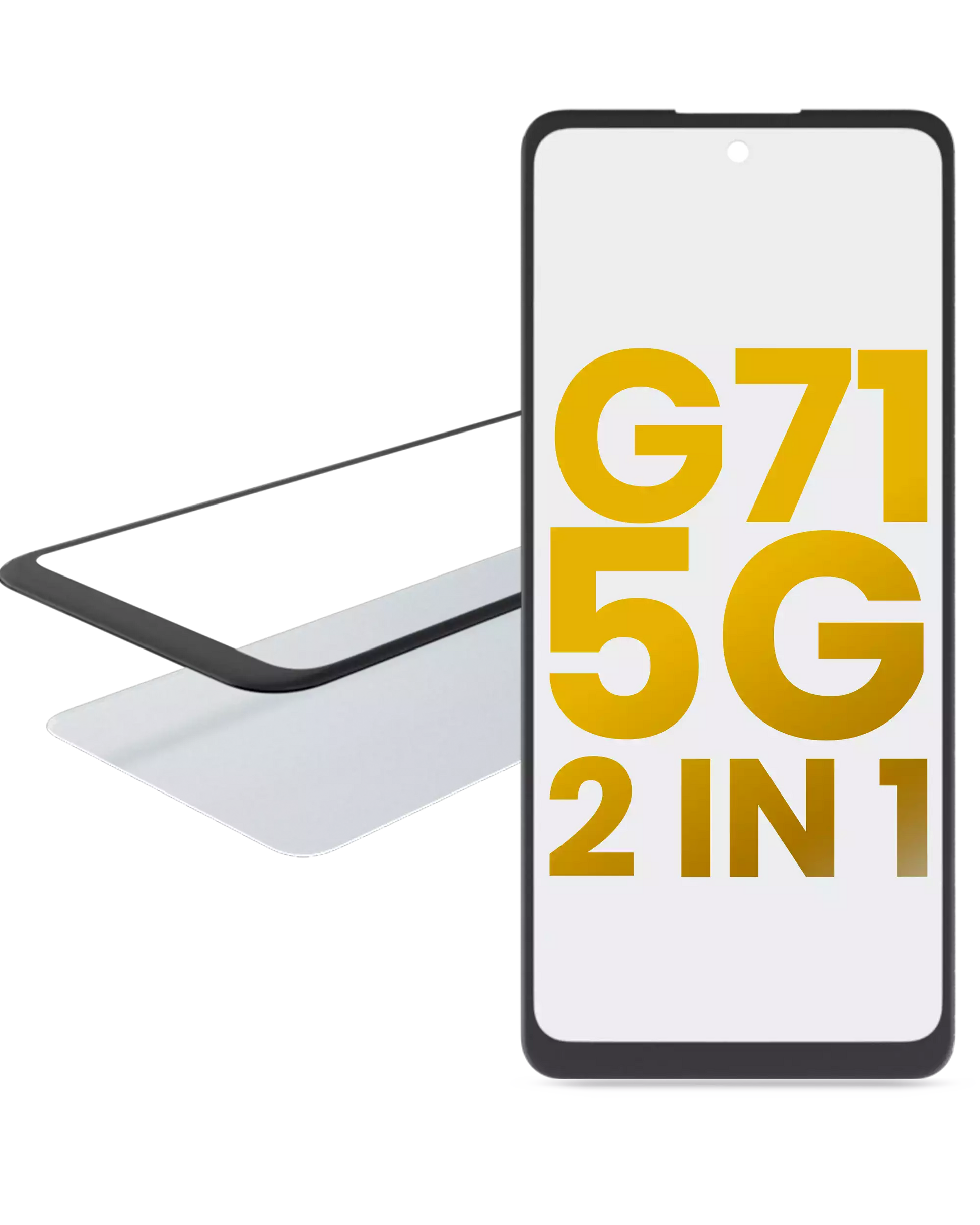 2 in 1 Front Glass With OCA Pre-Installed For Motorola Moto G71 5G (XT2169 / 2022) replacement part SKU 107082060730 image 1
