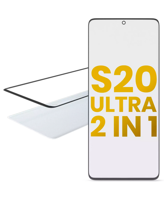 2 in 1 Front Glass With OCA Pre-Installed For Samsung Galaxy S20 Ultra