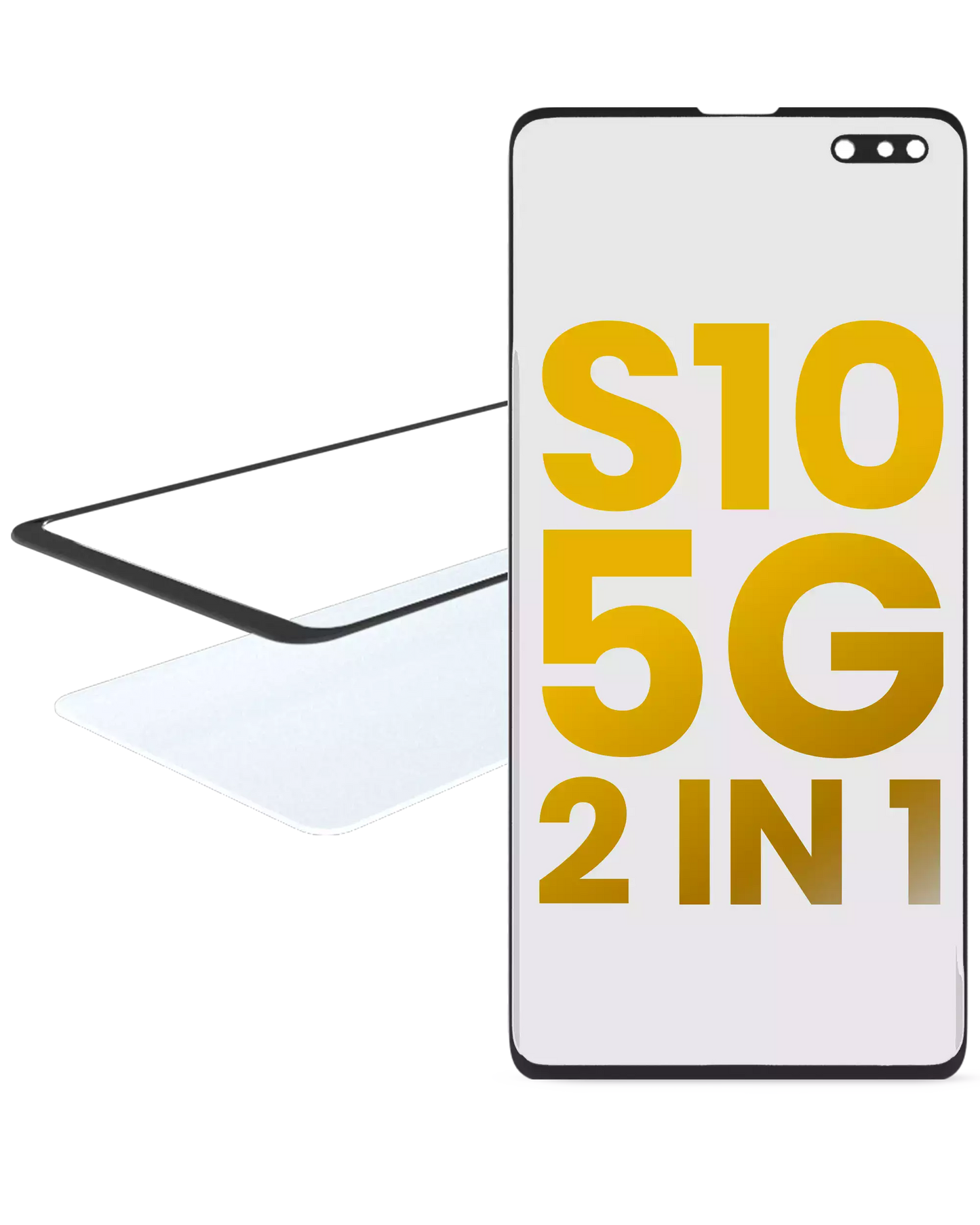 2 in 1 Front Glass With OCA Pre-Installed For Samsung Galaxy S10 5G