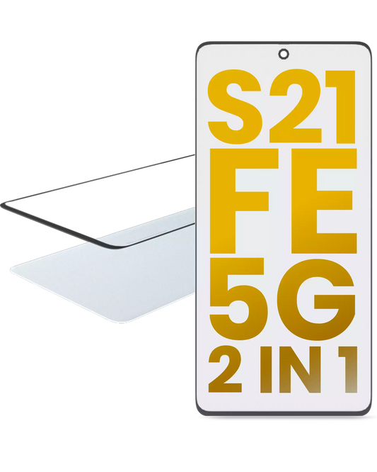2 in 1 Front Glass With OCA Pre-Installed For Samsung Galaxy S21 FE 5G