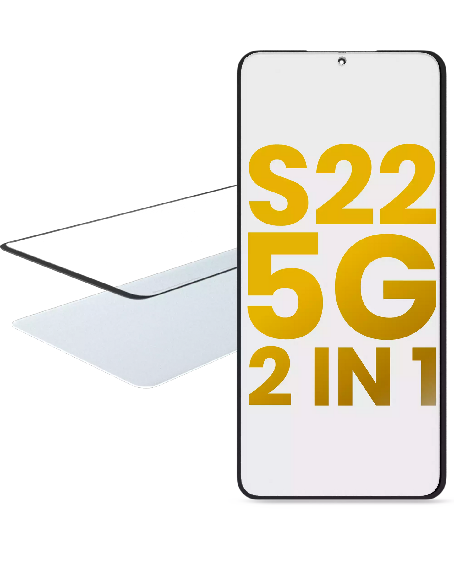 2 in 1 Front Glass With OCA Pre-Installed For Samsung Galaxy S22 5G