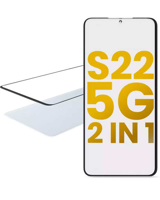 2 in 1 Front Glass With OCA Pre-Installed For Samsung Galaxy S22 5G