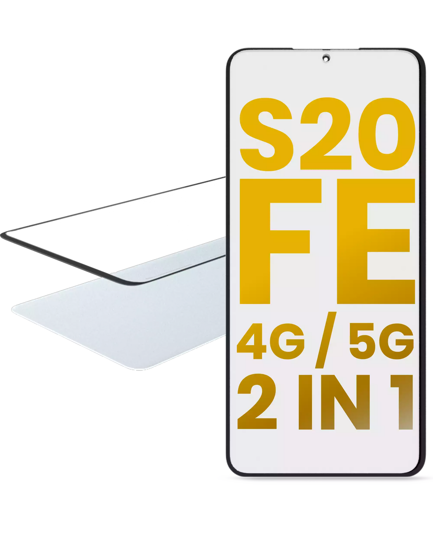 2 in 1 Front Glass With OCA Pre-Installed For Samsung Galaxy S20 FE 4G / 5G