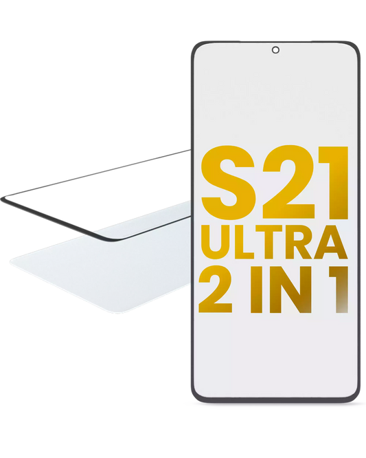 2 in 1 Front Glass With OCA Pre-Installed For Samsung Galaxy S21 Ultra