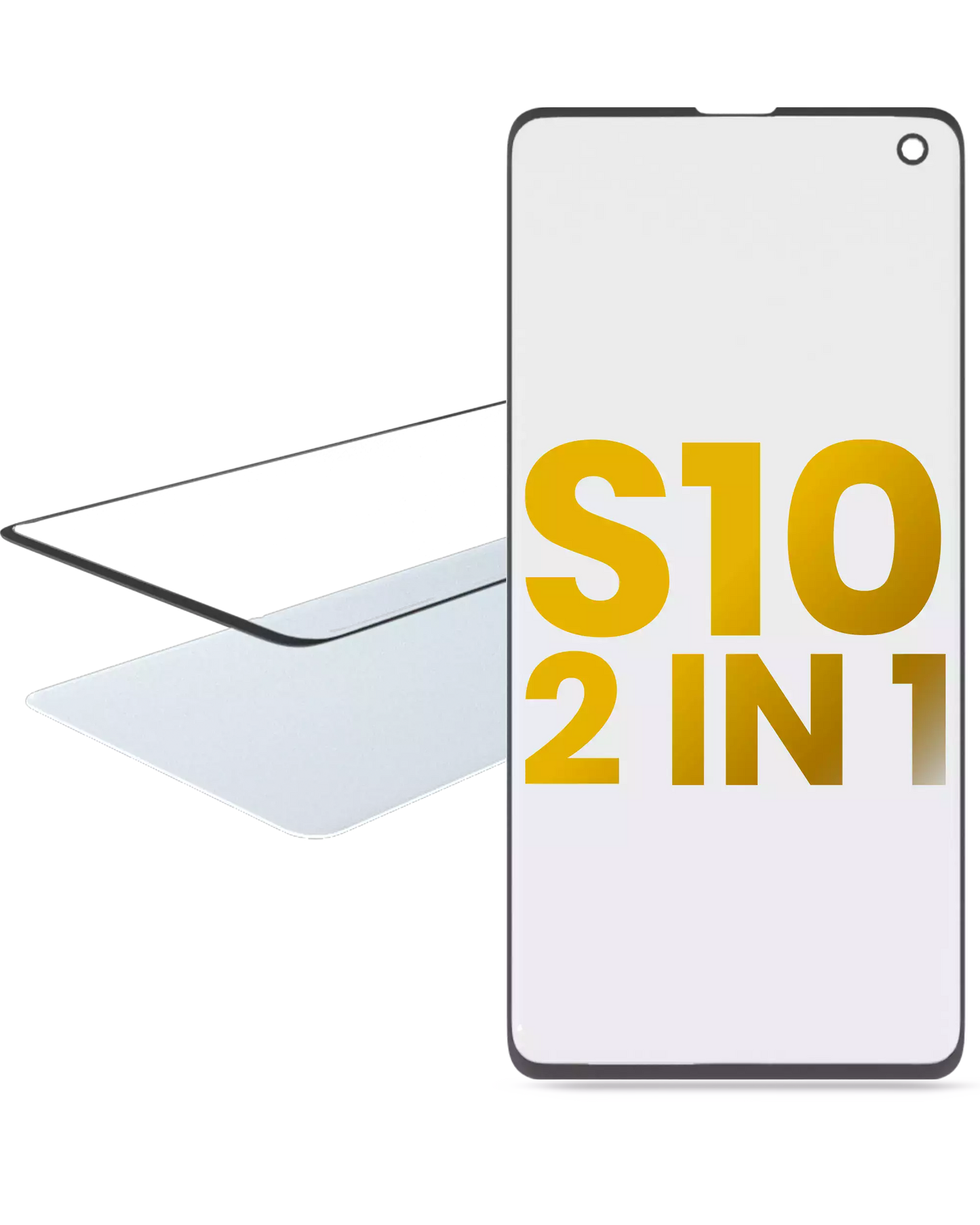 2 in 1 Front Glass With OCA Pre-Installed For Samsung Galaxy S10