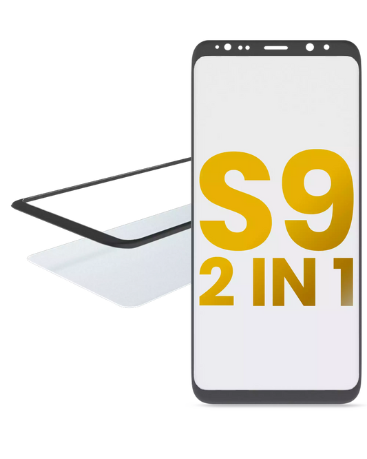 2 in 1 Front Glass With OCA Pre-Installed For Samsung Galaxy S9