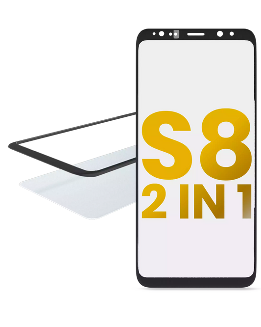 2 in 1 Front Glass With OCA Pre-Installed For Samsung Galaxy S8
