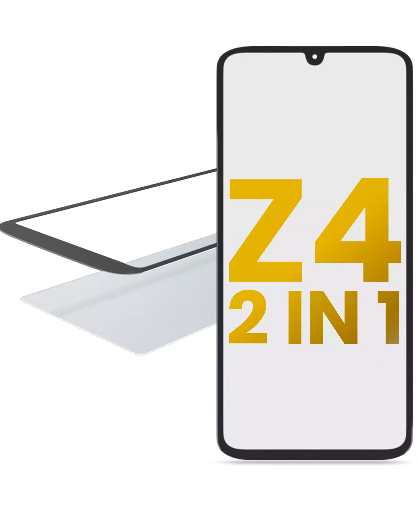 2 in 1 Front Glass With OCA Pre-Installed For Motorola Moto Z4 (XT1980 / 2019) - Motorola replacement part, primary product view, SKU 107082060796