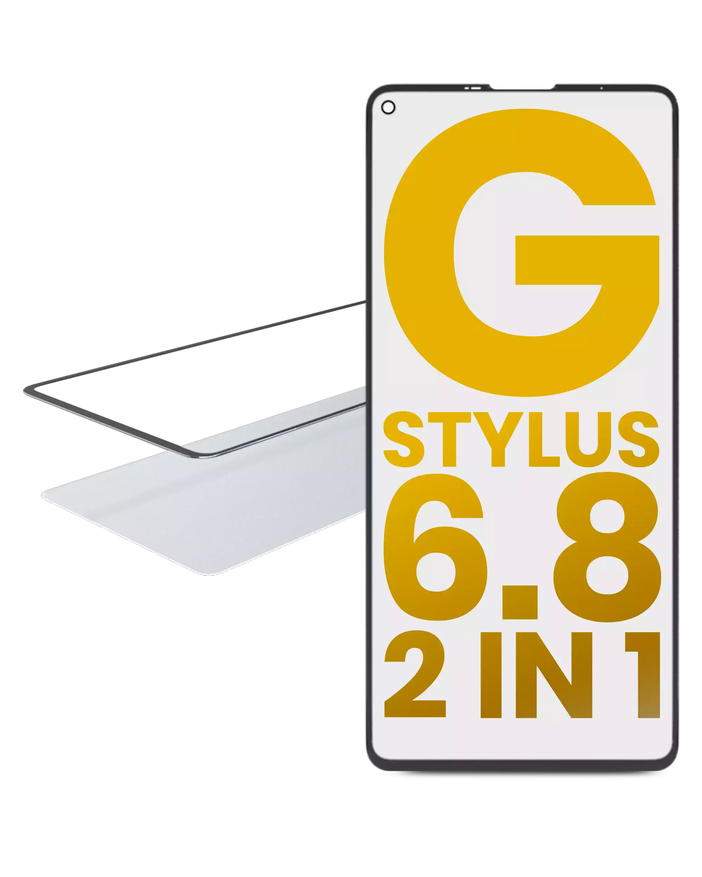 2 in 1 Front Glass With OCA Pre-Installed For Motorola Moto G Stylus 6.8" (XT2115 / 2021) replacement part for compatible Motorola phone, SKU 107082060739, product image 1