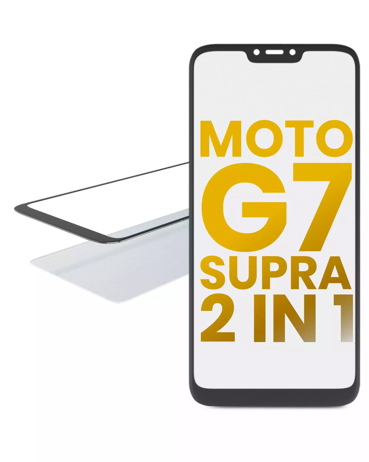 2 in 1 Front Glass With OCA Pre-Installed For Motorola Moto G7 Supra (XT1955-5 / 2019) | compatible mobile phone replacement part | SKU 107082060768 | product image 1