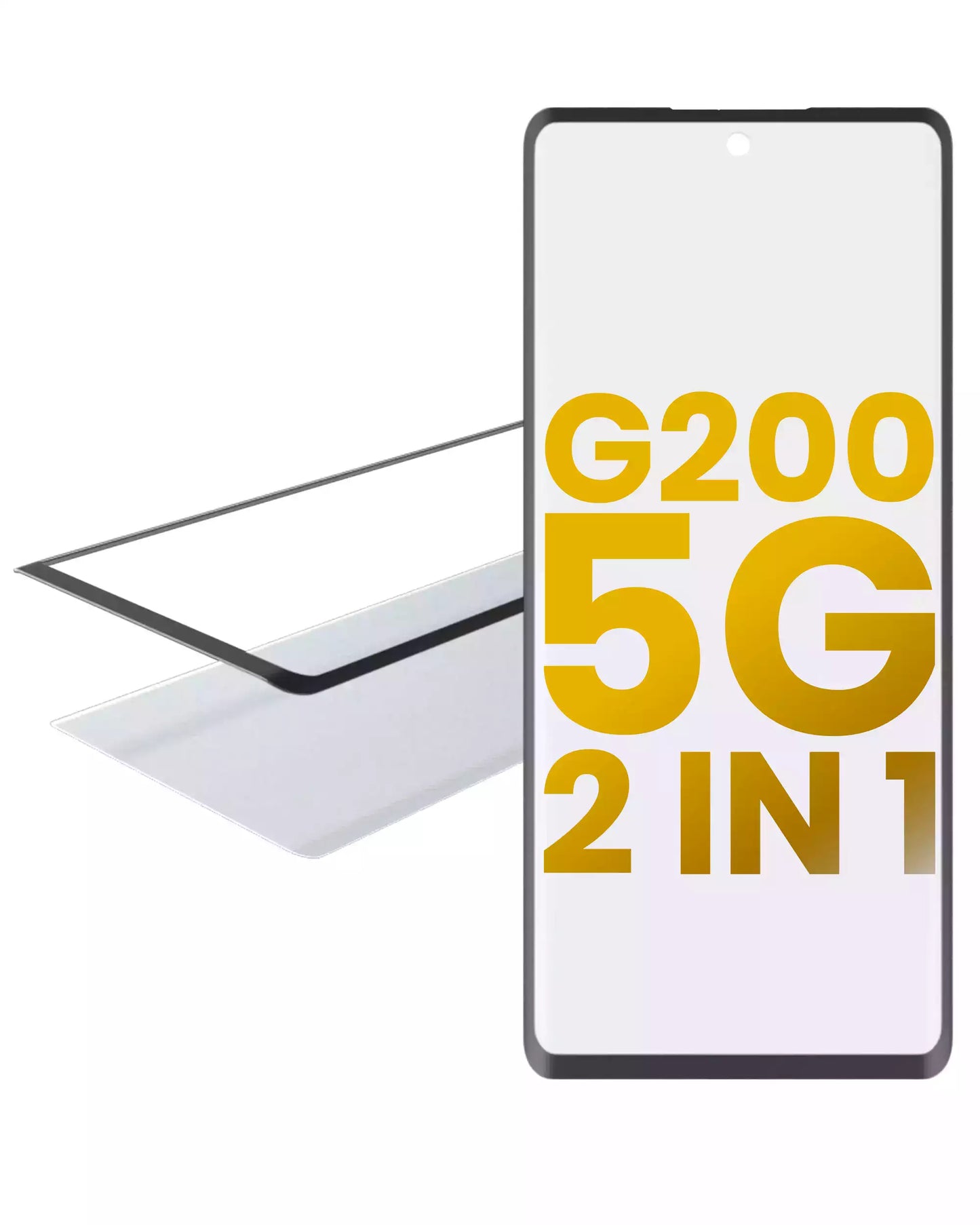 2 in 1 Front Glass With OCA Pre-Installed For Motorola Moto G200 5G (XT2175 / 2022) replacement part SKU 107082060772 image 1