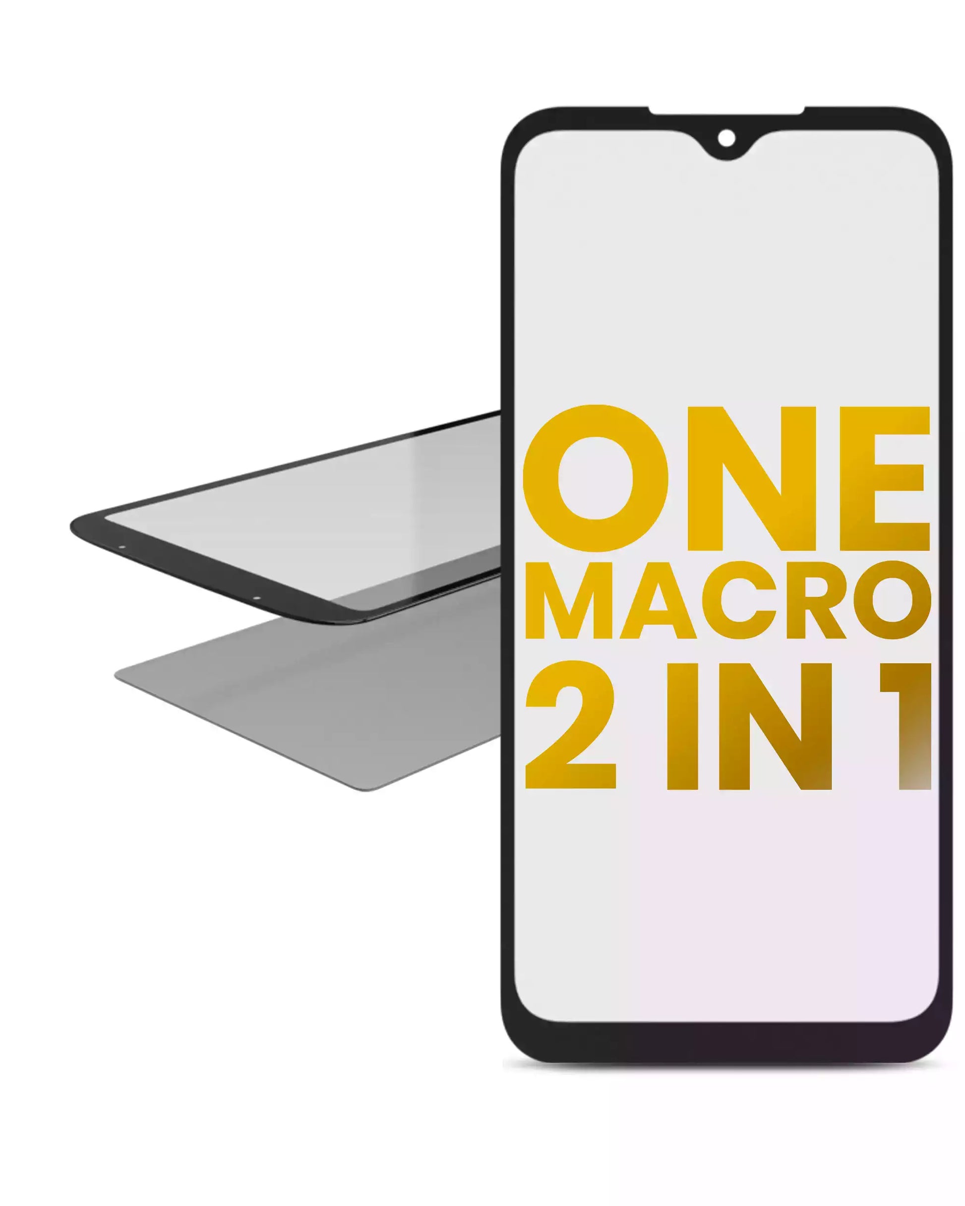 2 in 1 Front Glass With OCA Pre-Installed For Motorola One Macro (XT2016 / 2019) - Motorola replacement part - product image 1 - SKU 107082060792