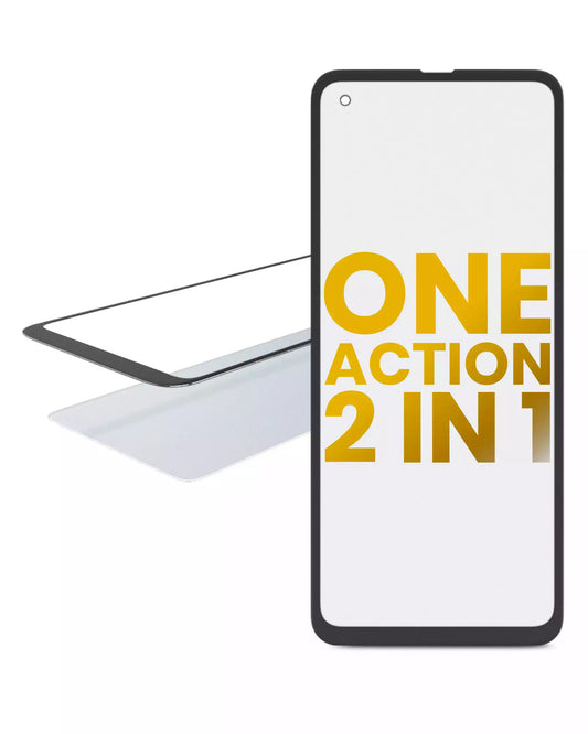 2 in 1 Front Glass With OCA Pre-Installed For Motorola One Action (XT2013 / 2019) - Motorola replacement part - product image 1 - SKU 107082060793