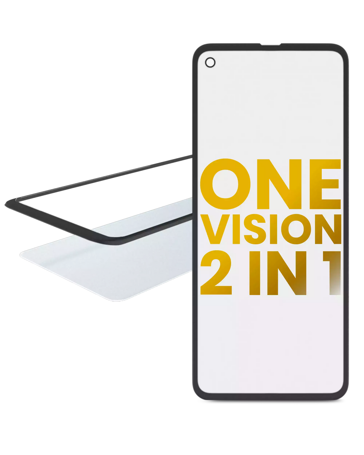 2 in 1 Front Glass With OCA Pre-Installed For Motorola One Vision (XT1970 / 2019) - Motorola replacement part - product image 1 - SKU 107082060795