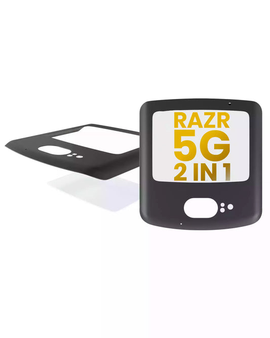 2 in 1 Front Glass With OCA Pre-Installed For Motorola Razr 5G (XT2071 / 2020) - Motorola replacement part image 1