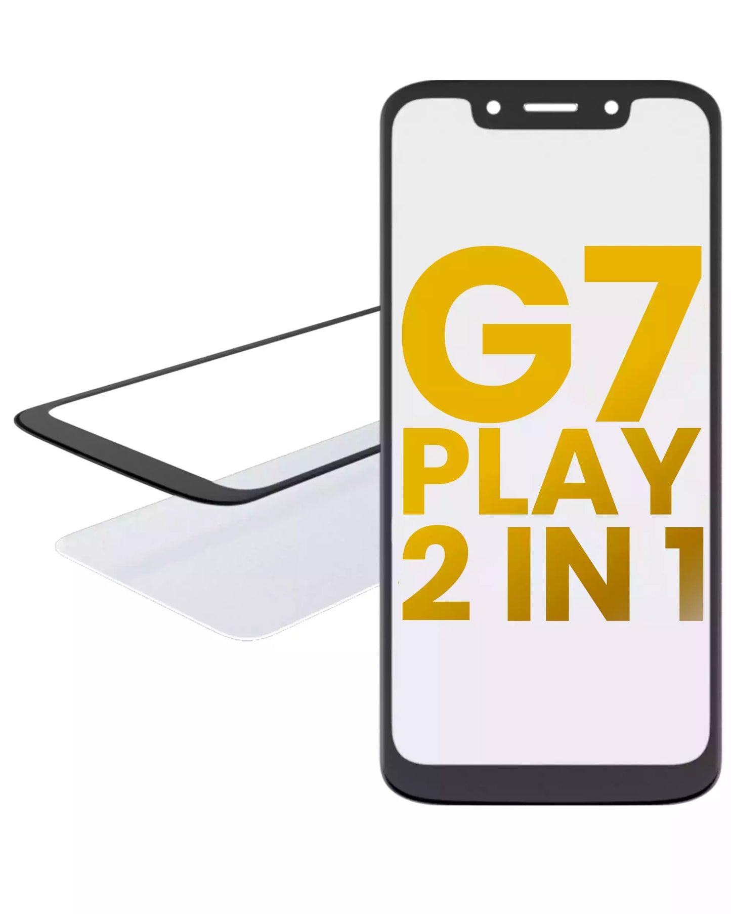 2 in 1 Front Glass With OCA Pre-Installed For Motorola Moto G7 Play (XT1952 / 2019) | compatible mobile phone replacement part | SKU 107082060770 | product image 1