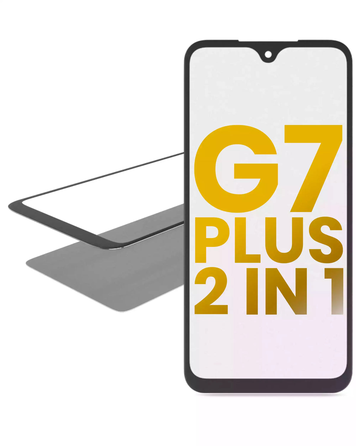 2 in 1 Front Glass With OCA Pre-Installed For Motorola Moto G7 Plus (XT1965 / 2019) | compatible mobile phone replacement part | SKU 107082060766 | product image 1