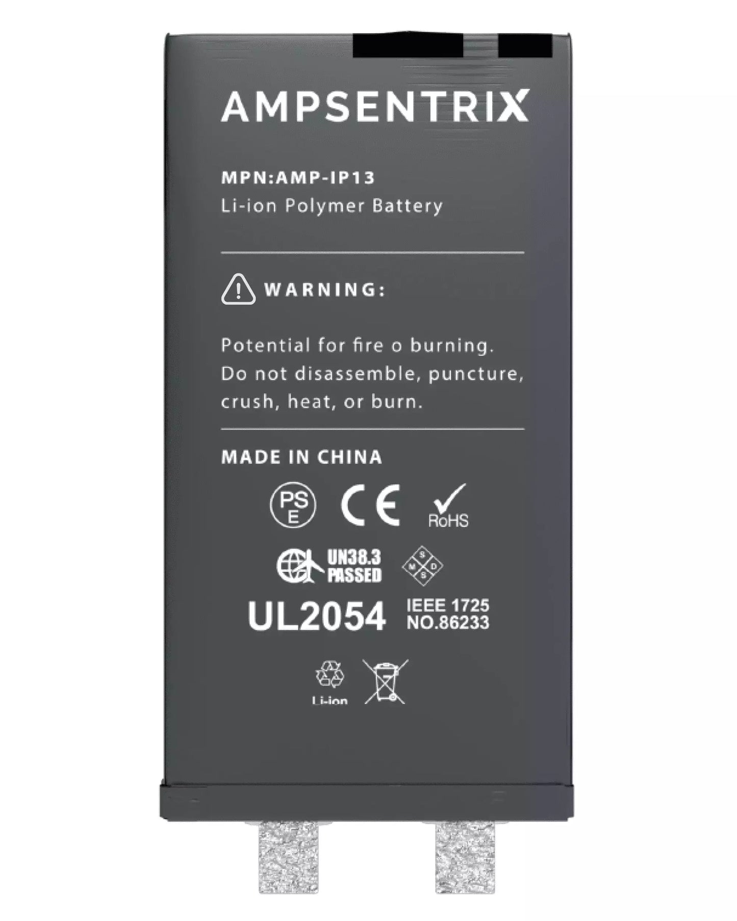 Replacement Battery Core For iPhone 13 (Spot Welding Required) (AmpSentrix Core)