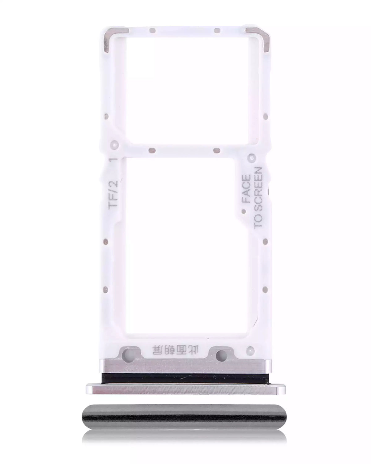 Dual Sim Card Tray For Xiaomi Mi 9 Lite / CC9 (Pearl White) - replacement part product image SKU 107082114923 - image 1