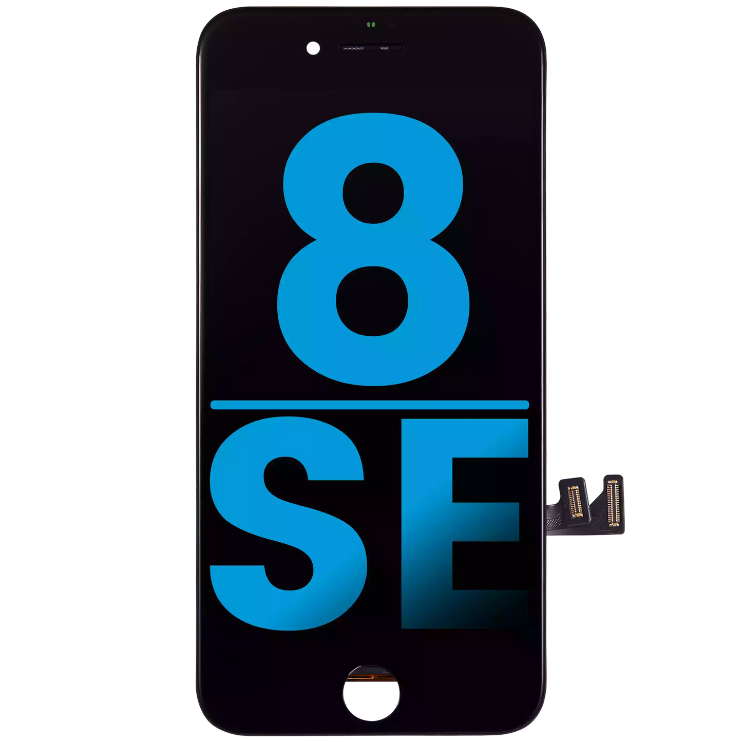 LCD Assembly With Steel Plate For iPhone 8 / SE (2020 / 2022) (Aftermarket: AQ7) (Black)