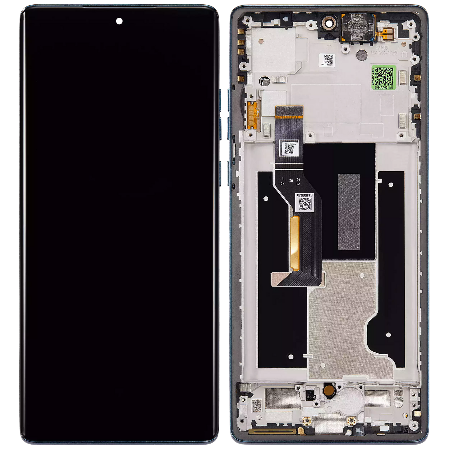 OLED Assembly With Frame For Motorola Moto Edge 50 Fusion 5G (XT2429 / 2024) (Refurbished) (Forest Blue) | SKU 107082142303 | image 7
