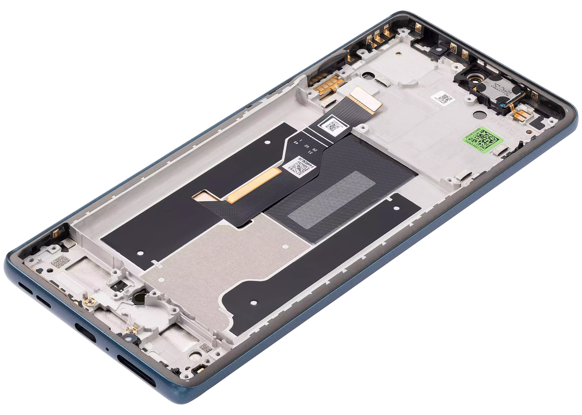 OLED Assembly With Frame For Motorola Moto Edge 50 Fusion 5G (XT2429 / 2024) (Refurbished) (Forest Blue) | SKU 107082142303 | image 2
