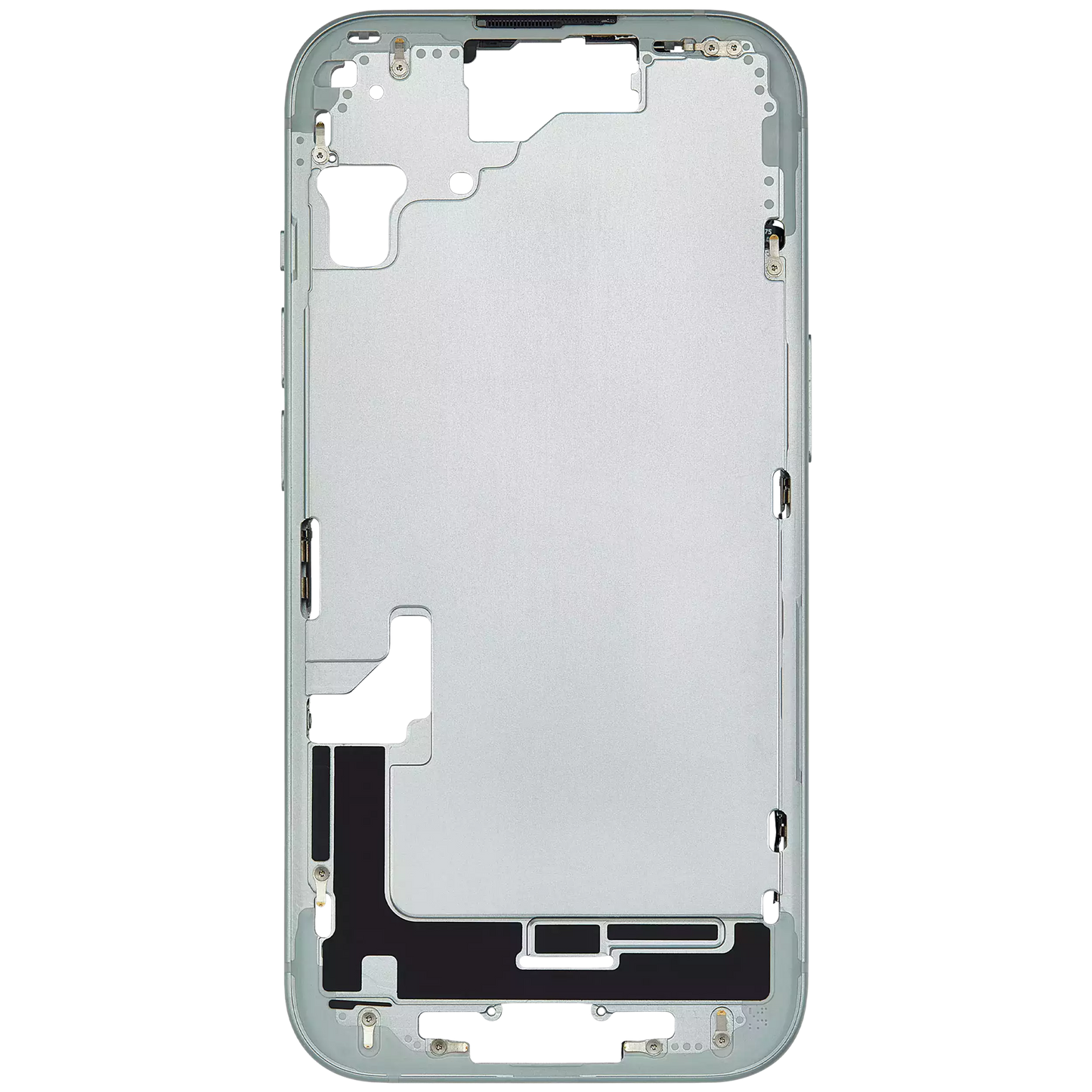 Mid-Frame Housing W/ Small Parts For iPhone 15 (EU / Global Version) (Used OEM Pull: Grade A) (Green)