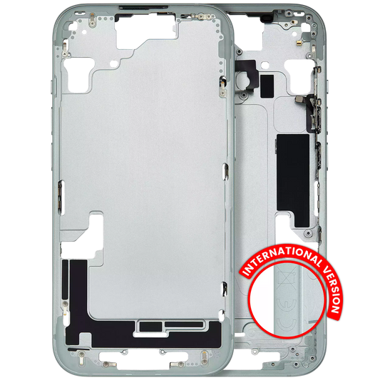 Mid-Frame Housing W/ Small Parts For iPhone 15 (EU / Global Version) (Used OEM Pull: Grade A) (Green)