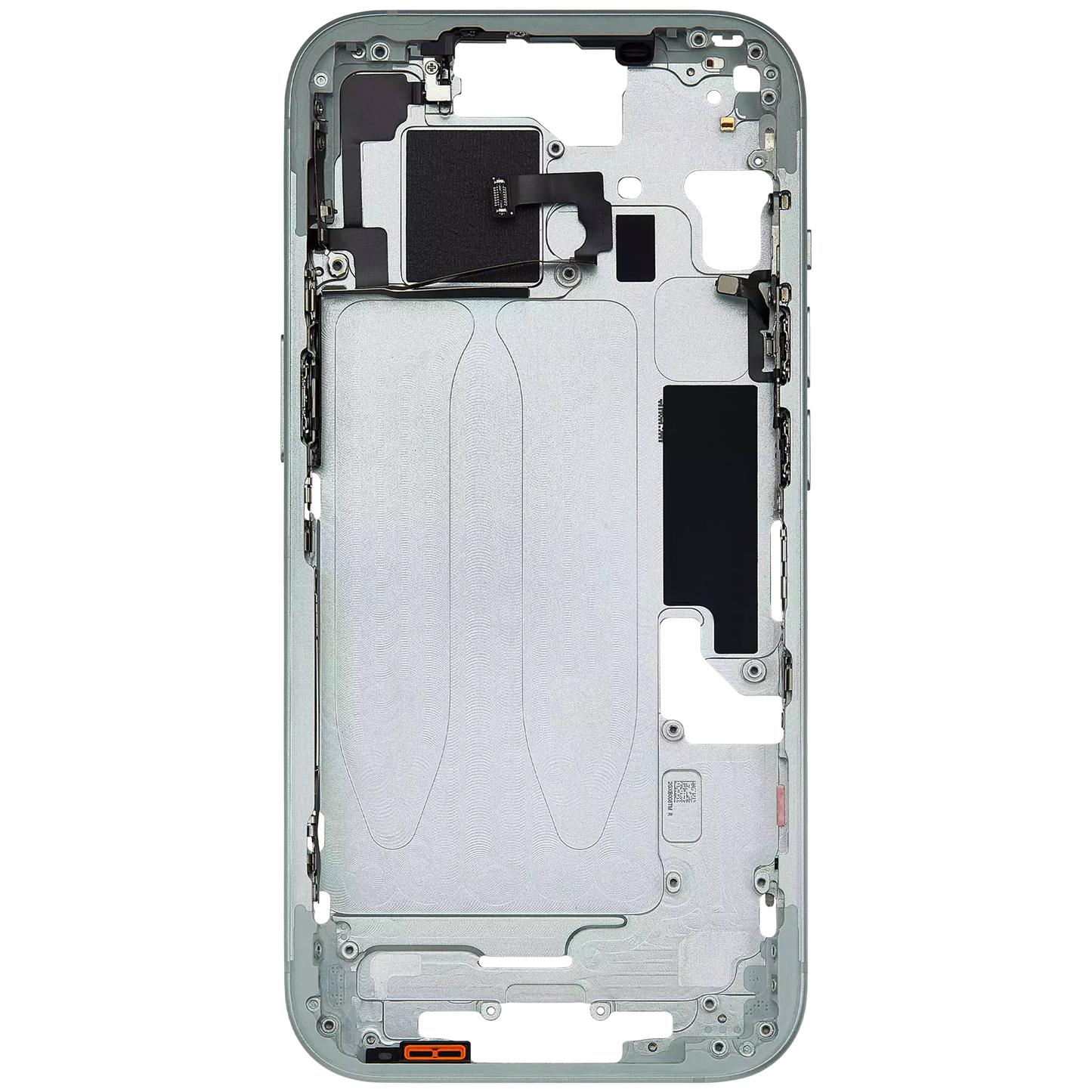 Mid-Frame Housing W/ Small Parts For iPhone 15 (EU / Global Version) (Used OEM Pull: Grade A) (Green)