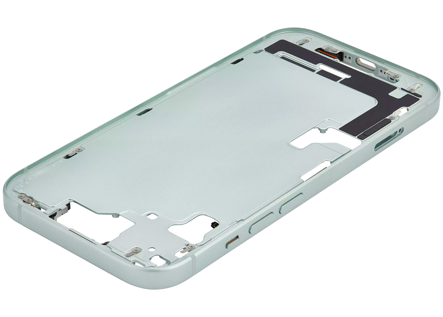 Mid-Frame Housing W/ Small Parts For iPhone 15 (EU / Global Version) (Used OEM Pull: Grade A) (Green)