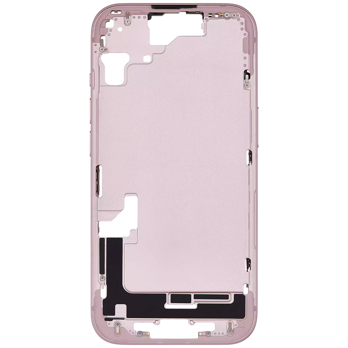 Mid-Frame Housing W/ Small Parts For iPhone 15 (EU / Global Version) (Used OEM Pull: Grade A) (Pink)