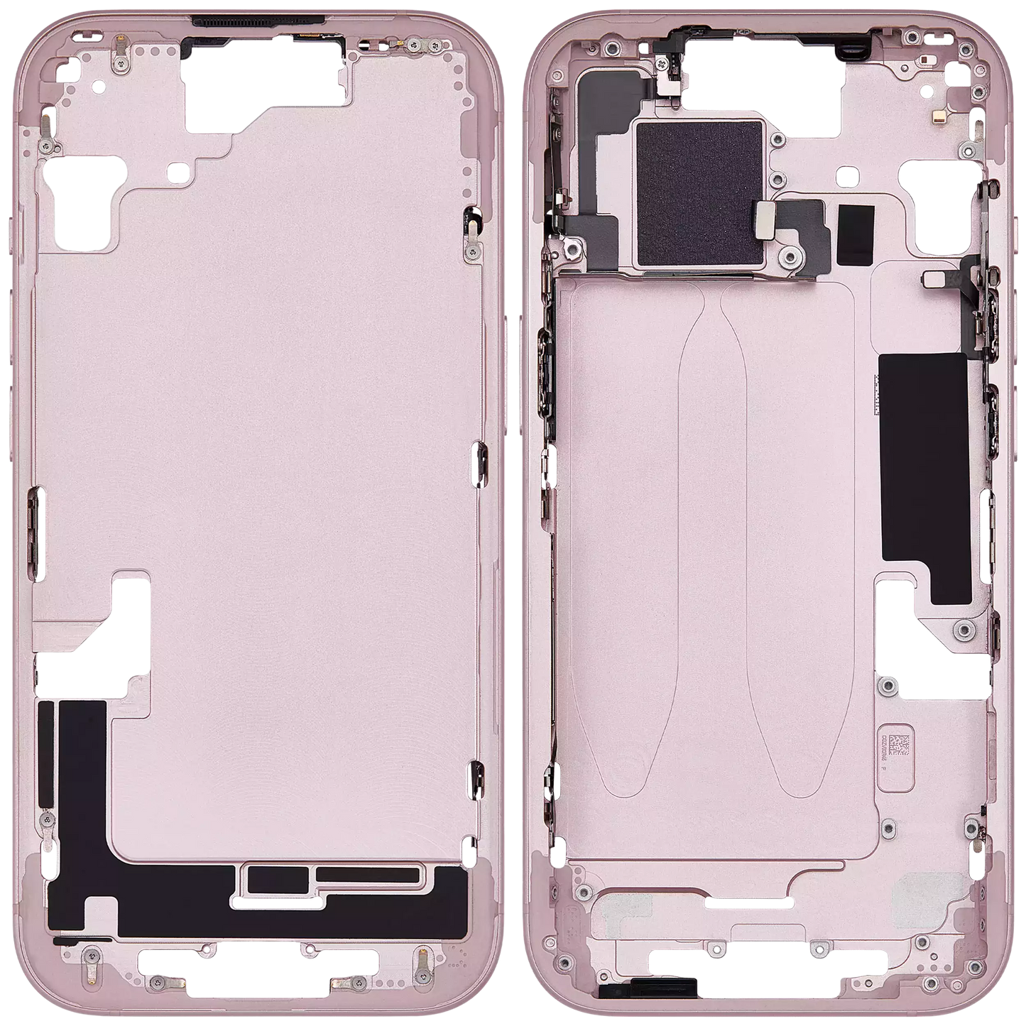 Mid-Frame Housing W/ Small Parts For iPhone 15 (EU / Global Version) (Used OEM Pull: Grade A) (Pink)