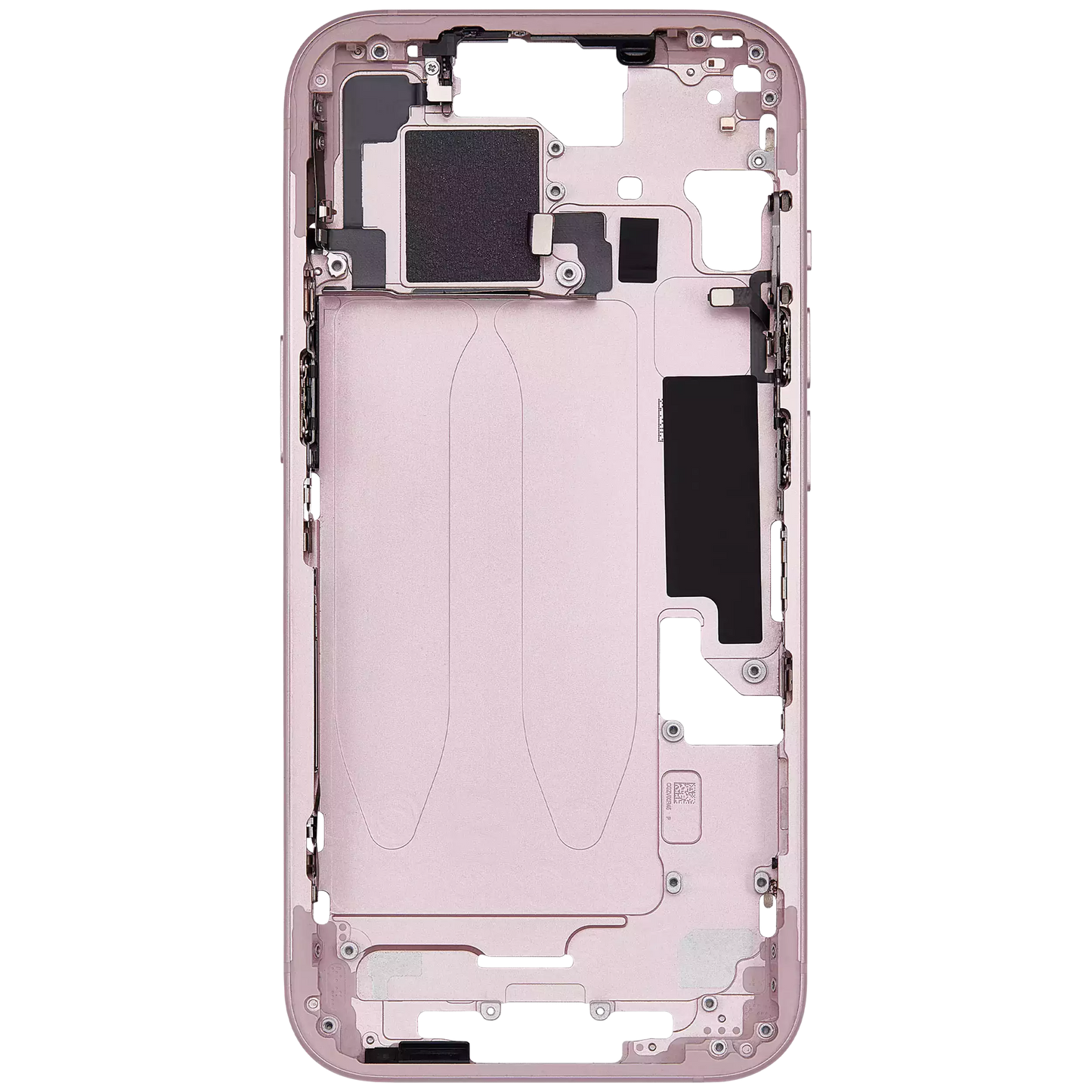 Mid-Frame Housing W/ Small Parts For iPhone 15 (EU / Global Version) (Used OEM Pull: Grade A) (Pink)