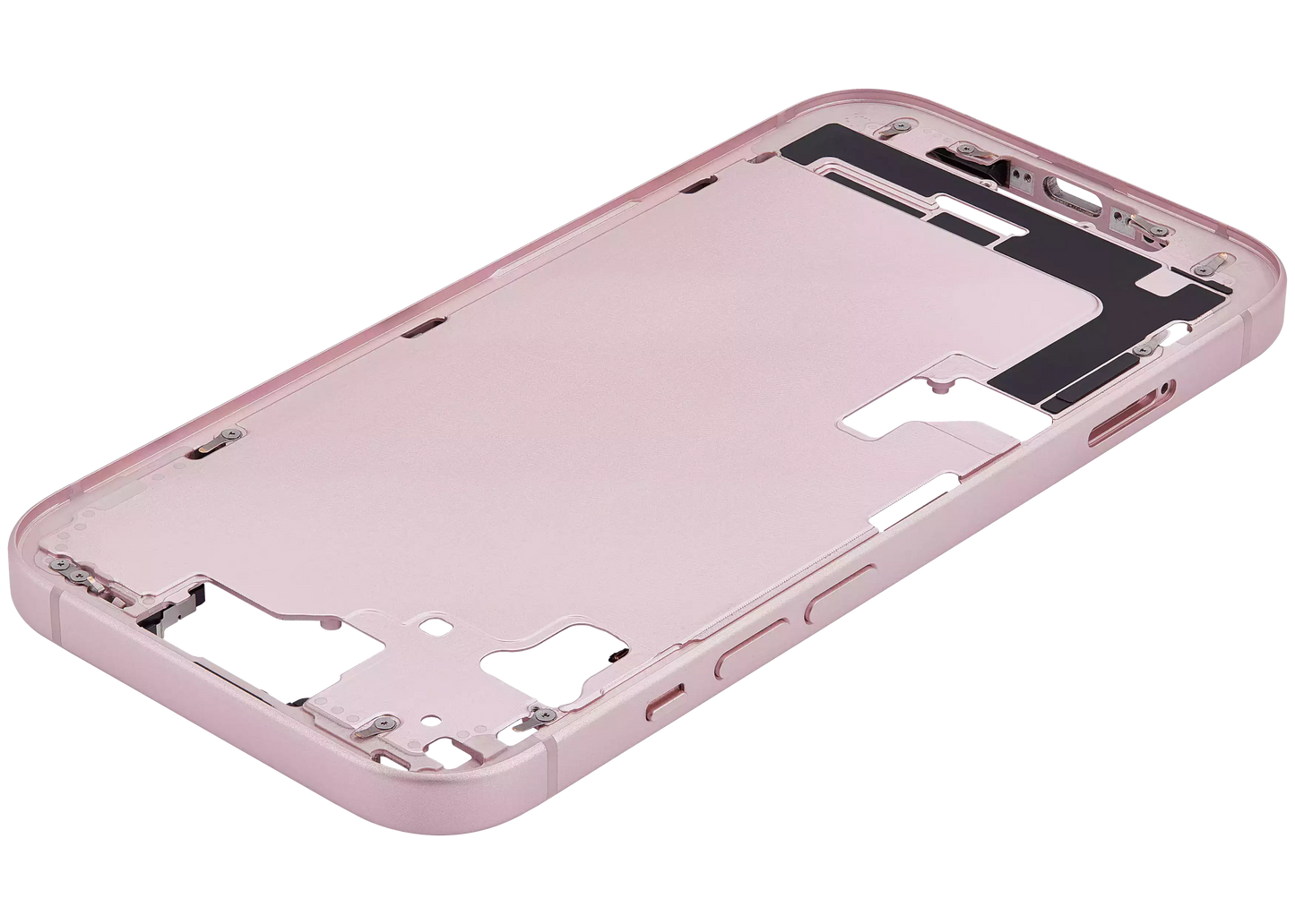 Mid-Frame Housing W/ Small Parts For iPhone 15 (EU / Global Version) (Used OEM Pull: Grade A) (Pink)