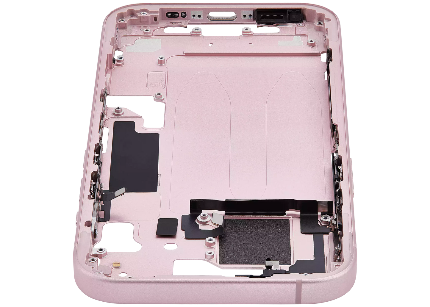 Mid-Frame Housing W/ Small Parts For iPhone 15 (EU / Global Version) (Used OEM Pull: Grade A) (Pink)