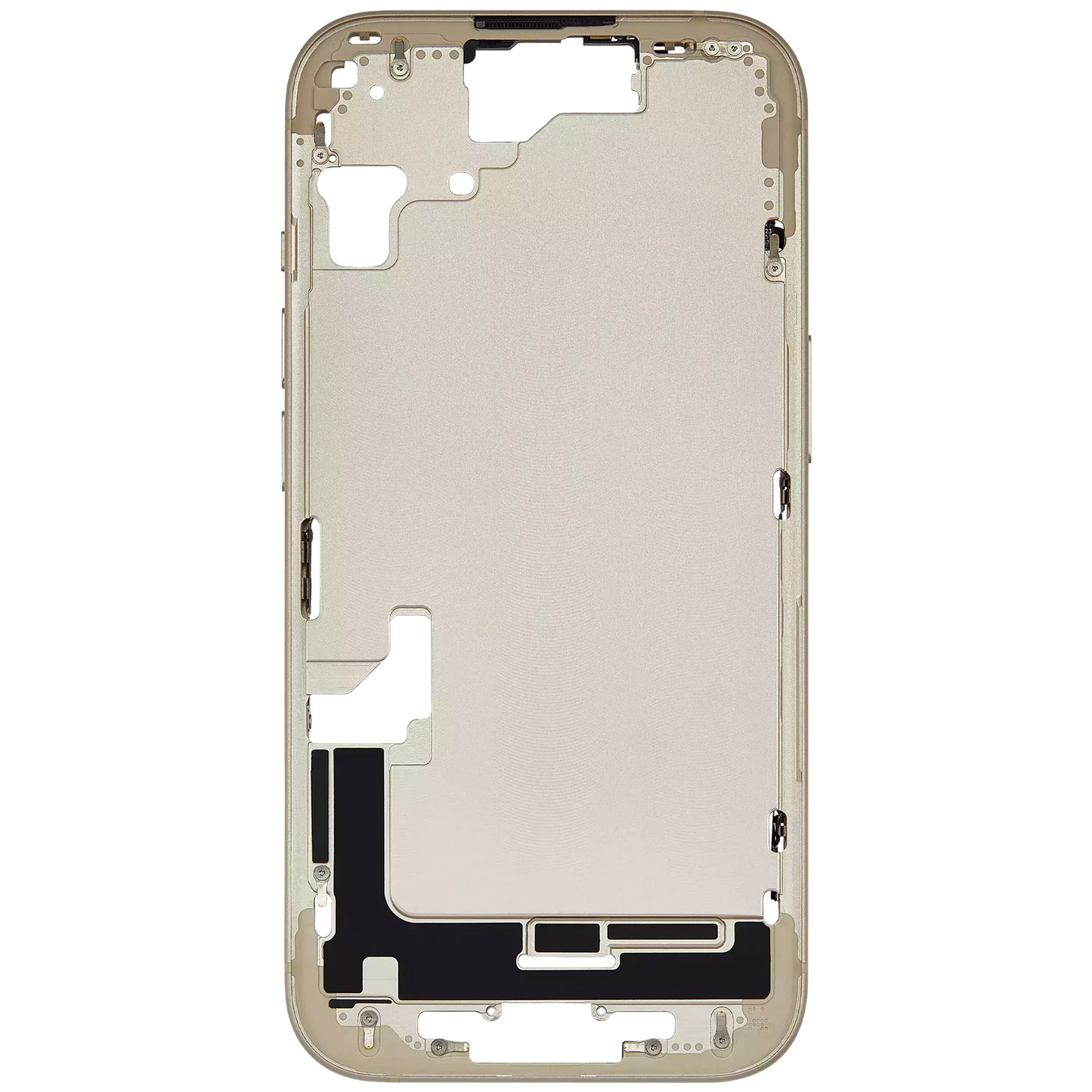 Mid-Frame Housing W/ Small Parts For iPhone 15 (EU / Global Version) (Used OEM Pull: Grade A) (Yellow)