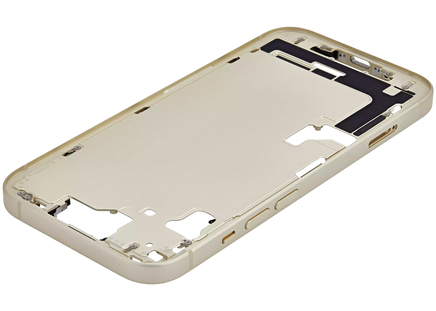 Mid-Frame Housing W/ Small Parts For iPhone 15 (EU / Global Version) (Used OEM Pull: Grade A) (Yellow)