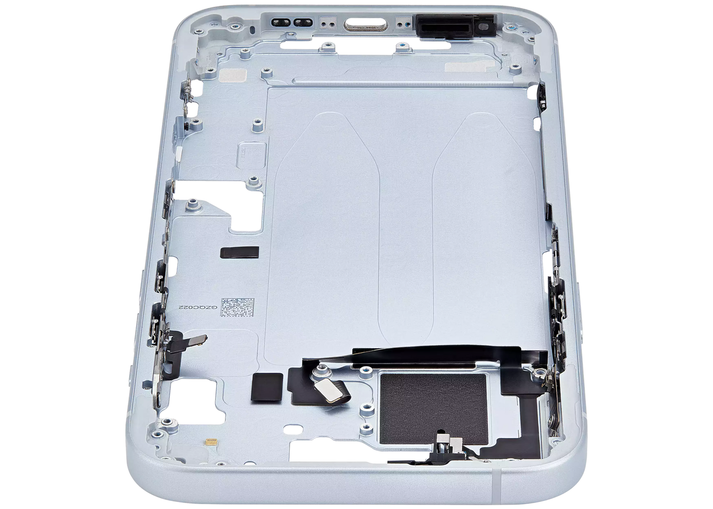 Mid-Frame Housing W/ Small Parts For iPhone 15 Plus (EU / Global Version) (Used OEM Pull: Grade A) (Blue)