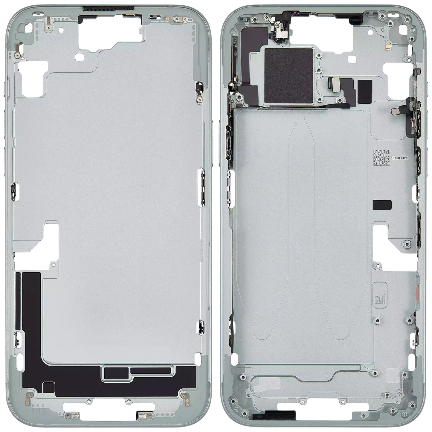 Mid-Frame Housing W/ Small Parts For iPhone 15 Plus (EU / Global Version) (Used OEM Pull: Grade A) (Green)
