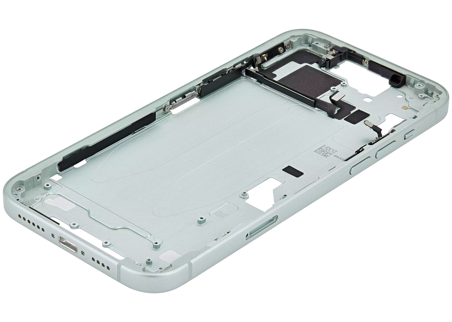Mid-Frame Housing W/ Small Parts For iPhone 15 Plus (EU / Global Version) (Used OEM Pull: Grade A) (Green)