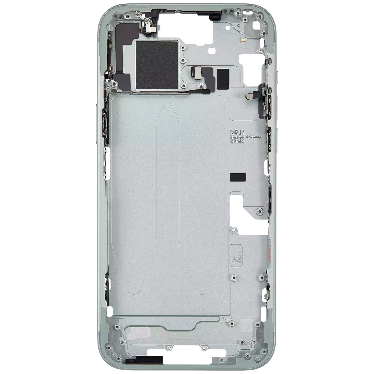 Mid-Frame Housing W/ Small Parts For iPhone 15 Plus (EU / Global Version) (Used OEM Pull: Grade A) (Green)