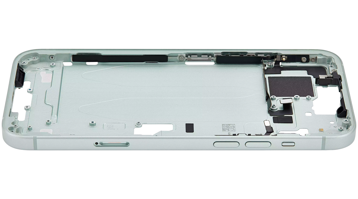 Mid-Frame Housing W/ Small Parts For iPhone 15 Plus (EU / Global Version) (Used OEM Pull: Grade A) (Green)