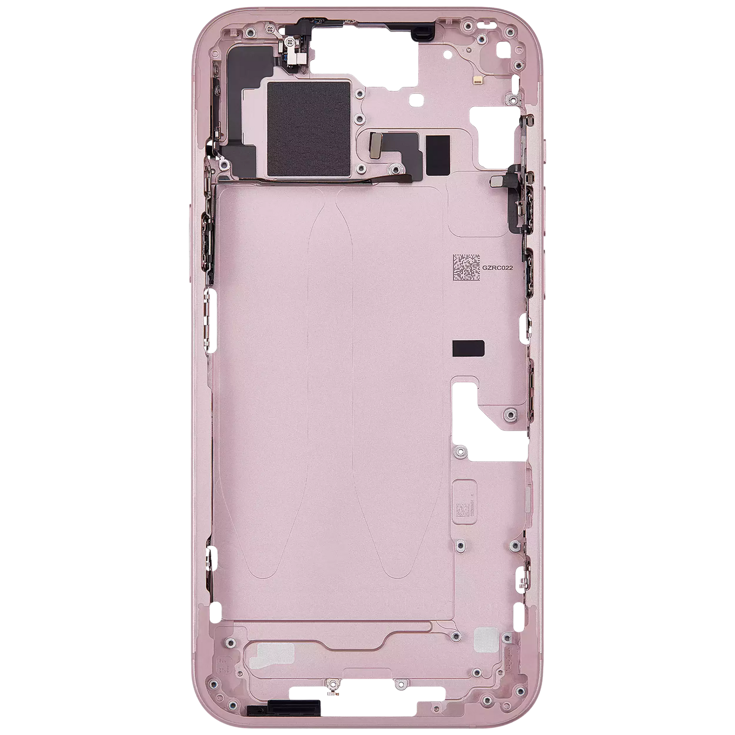 Mid-Frame Housing W/ Small Parts For iPhone 15 Plus (EU / Global Version) (Used OEM Pull: Grade A) (Pink)