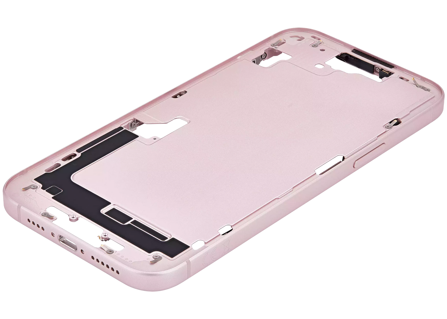 Mid-Frame Housing W/ Small Parts For iPhone 15 Plus (EU / Global Version) (Used OEM Pull: Grade A) (Pink)