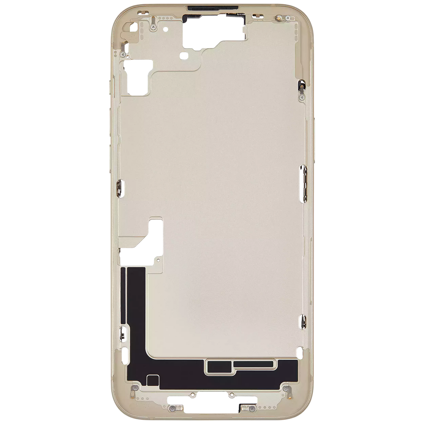 Mid-Frame Housing W/ Small Parts For iPhone 15 Plus (EU / Global Version) (Used OEM Pull: Grade A) (Yellow)