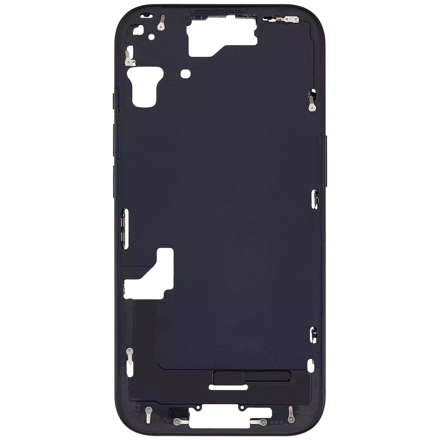 Mid-Frame Housing W/ Small Parts For iPhone 15 (EU / Global Version) (Aftermarket Plus) (Black)
