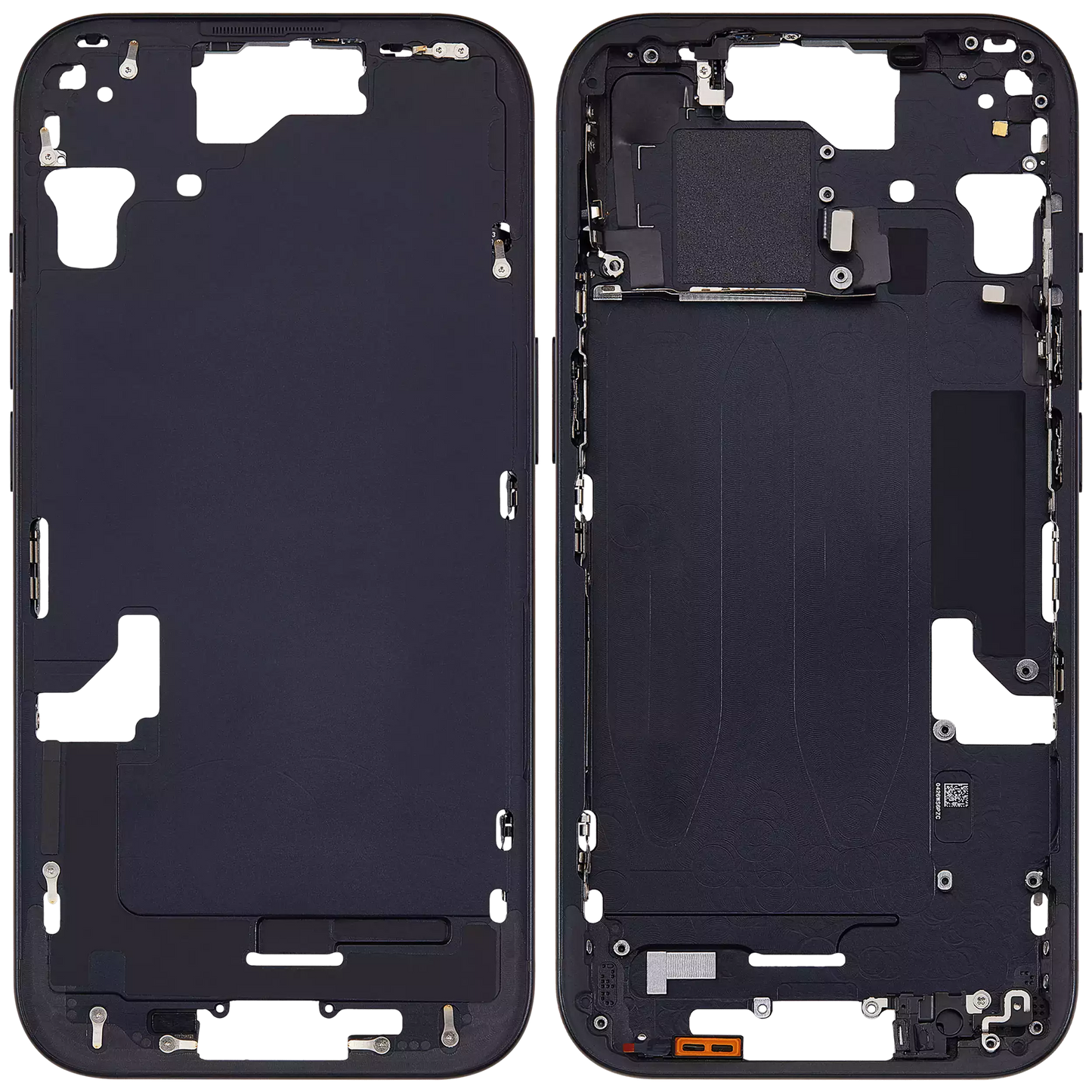 Mid-Frame Housing W/ Small Parts For iPhone 15 (EU / Global Version) (Aftermarket Plus) (Black)
