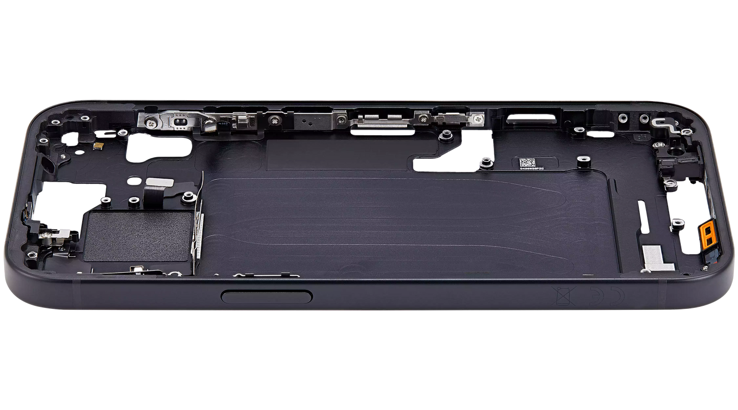 Mid-Frame Housing W/ Small Parts For iPhone 15 (EU / Global Version) (Aftermarket Plus) (Black)