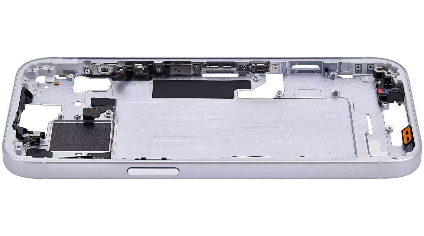 Mid-Frame Housing W/ Small Parts For iPhone 15 (EU / Global Version) (Aftermarket Plus) (Blue)