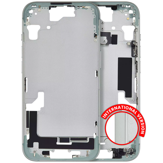 Mid-Frame Housing W/ Small Parts For iPhone 15 (EU / Global Version) (Aftermarket Plus) (Green)